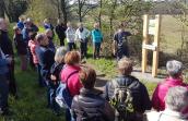 Présentation d'un panneau didactique par un de nos guides