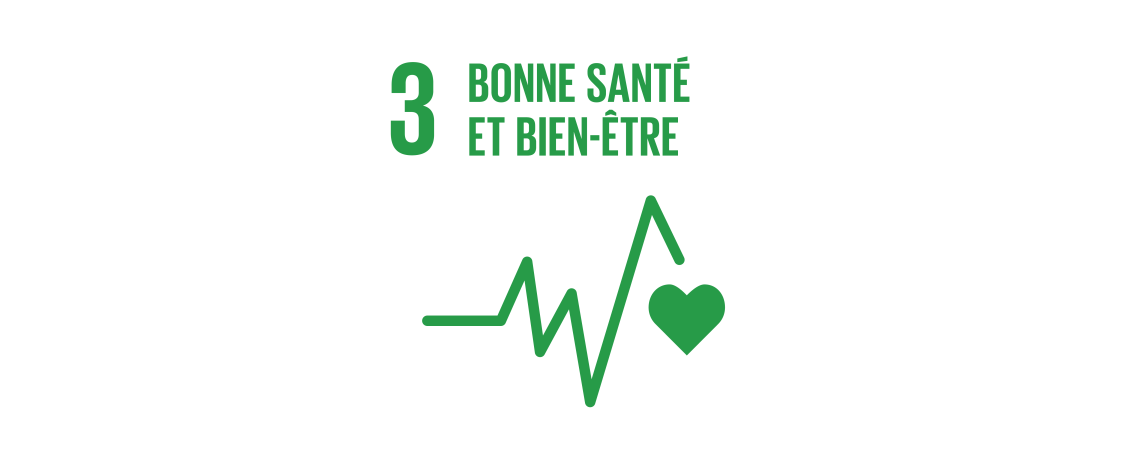 Logo des objectifs de développement durable : bonne santé et bien-être