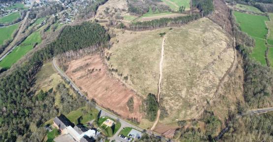 Vue aérienne de la réserve naturelle du Mont des pins